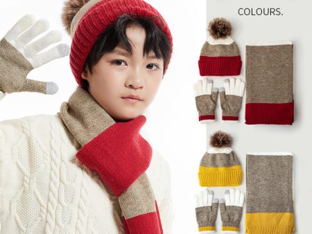 Wholesale Winter Children s Hat Scarf Gloves Set Sale