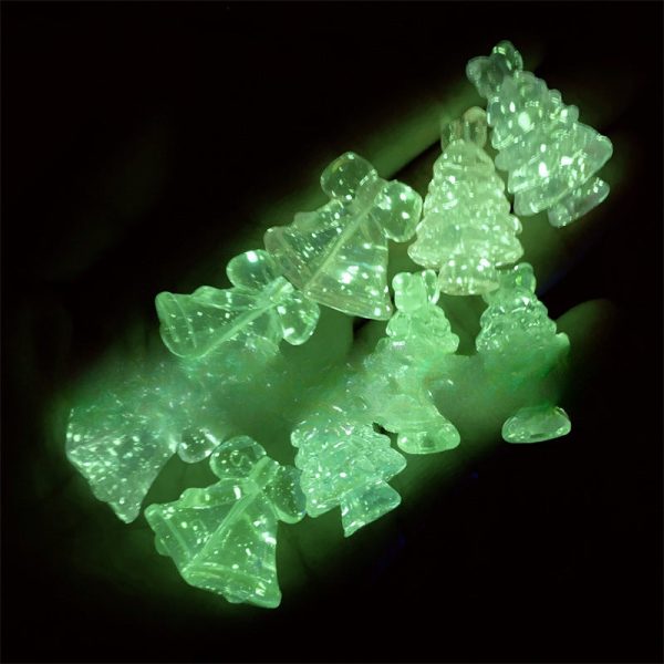 Wholesale 200PCS Acrylic Starry Sky Luminous Christmas Tree Christmas Bells DIY Beads Discount