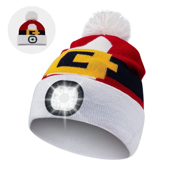 Wholesale Led Rechargeable Removable and Washable Children s Luminous Outdoor Warm Knitted Hat Cheap