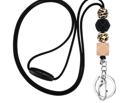 Wholesale 10PCS Leopard Print Silicone Lanyard Keychain Online