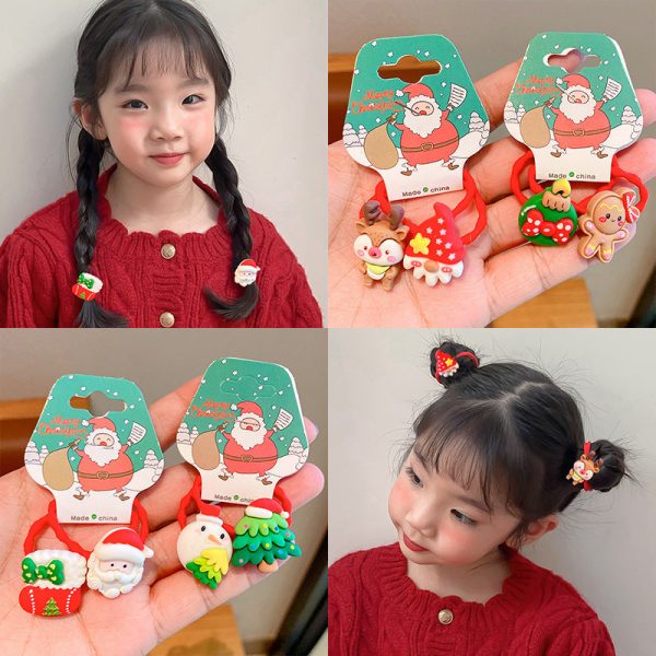 Wholesale Children s Cartoon Christmas Plastic Hair Ties Online