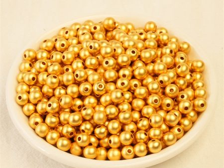 Wholesale of 100PCS Sand Gold Copper Round Beads For Cheap