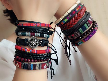 Wholesale Bohemian Vintage Woven Wax Rope DIY Bracelet Sale