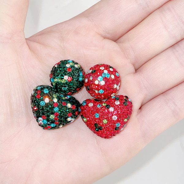 Wholesale Christmas Colorful Straight Hole Full Drill Clay Beads Online