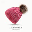 Wholesale Children s Autumn and Winter Hats Fur Ball Thickened Woolen Hat Discount