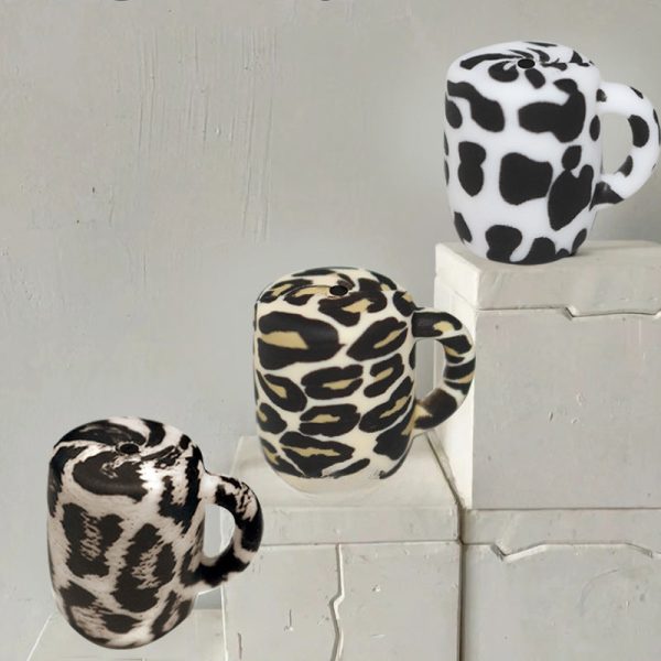 Wholesale 10PCS Leopard Print Water Cup Silicone Beads Supply