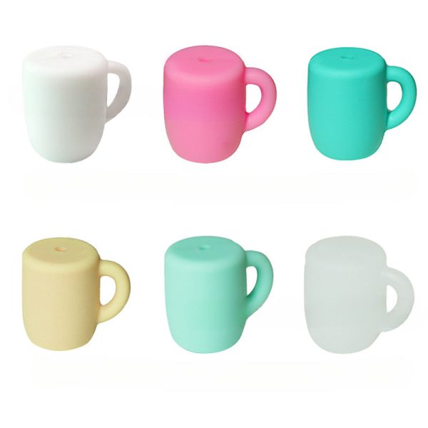 Wholesale 10PCS Water Cup Solid Color Silicone Beads Online now