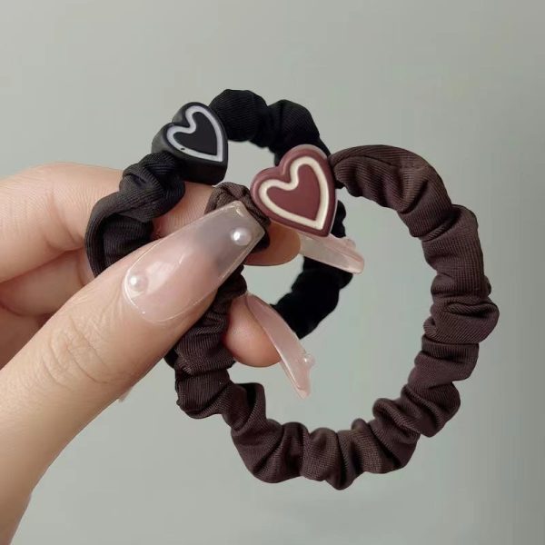 Wholesale 5PCS Plastic Love High Elastic Hair Ties Online Hot Sale