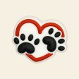 Wholesale 10pcs Loving Dog Paws Silicone Focal Beads Cheap