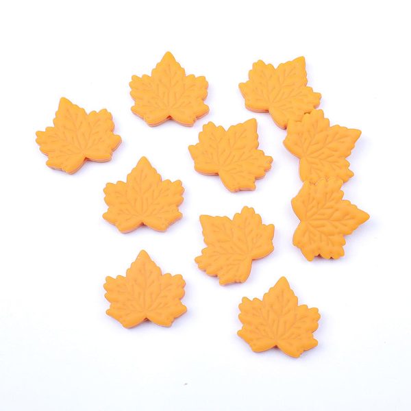 Wholesale 20pcs Cartoon Maple Leaf Silicone Beads Hot on Sale