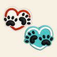 Wholesale 10pcs Loving Dog Paws Silicone Focal Beads Cheap