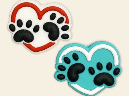 Wholesale 10pcs Loving Dog Paws Silicone Focal Beads Cheap