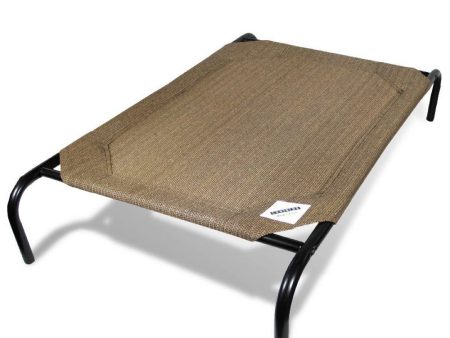 15% OFF: Coolaroo Elevated Knitted Fabric Pet Bed - Nutmeg Supply