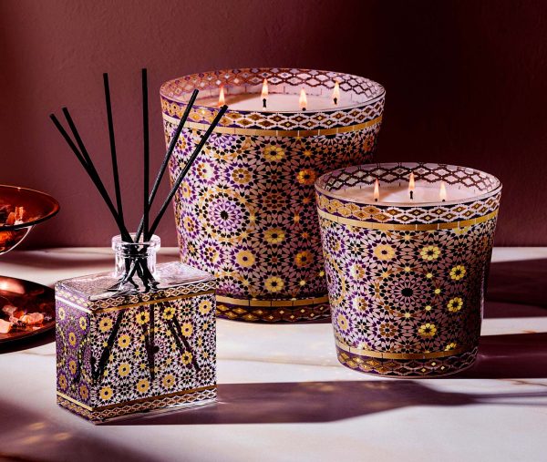 Moroccan Amber Decorative 3-Wick Candle Hot on Sale